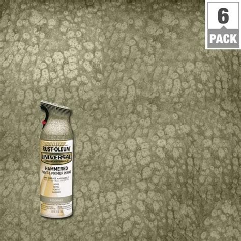 Rust Oleum Universal Oz All Surface Hammered Rosemary Spray Paint And Primer In One Pack