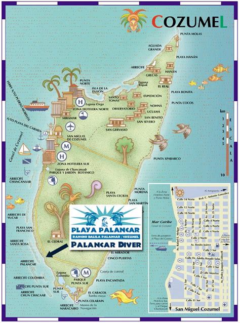 Cozumel Mapa Cozumel Isla De Cozumel