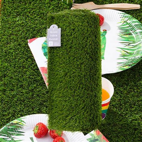 Artificial Grass Table Runner Plastic Grass Tablecover Party Ark