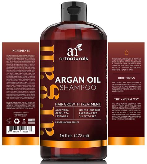 art naturals organic argan oil hair loss shampoo for hair regrowth 16 oz sulfate free best