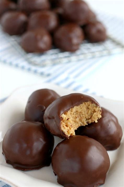 Classic Chocolate Peanut Butter Balls With Rice Krispies For Extra