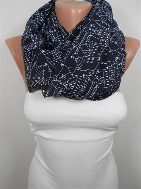 Buildings Print Infinity Scarf Architecture T Architectural Etsy