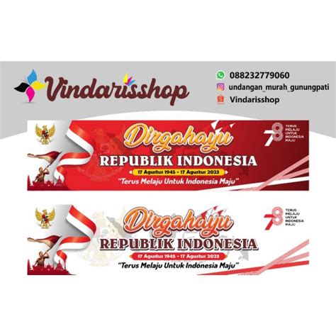 Jual Spanduk HUT RI 78 L Mmt 17 Agustus L Banner Agustusan Shopee