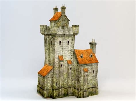 Medieval Stone Castle 3d Model Max 123free3dmodels