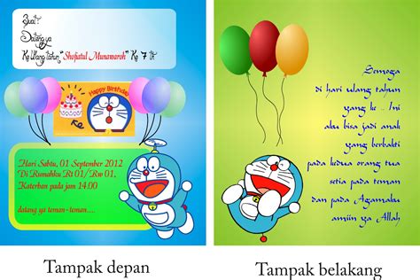 Kartu ucapan ulang tahun oleh canva. Contoh Design Kartu Undangan Ulang Tahun Anak - Contoh Isi ...