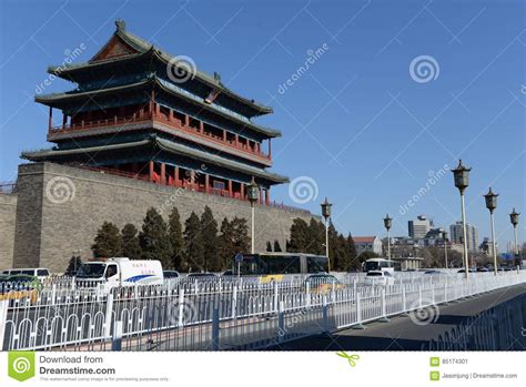 Qianmen Gate Tower In Beijing Editorial Photo Image Of Architecture