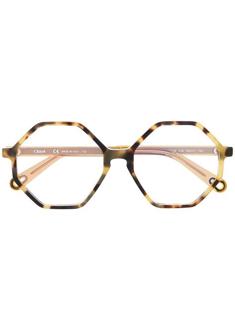 Chloé Octagon Glasses In Yellow Lyst