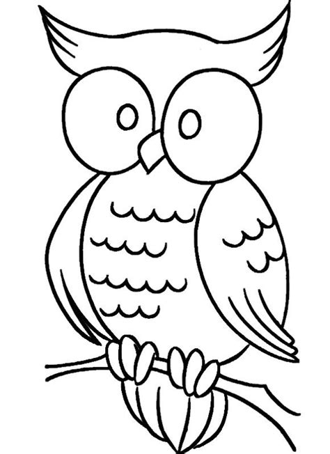 Simple Owl Coloring Pages Owl Coloring Pages Cartoon