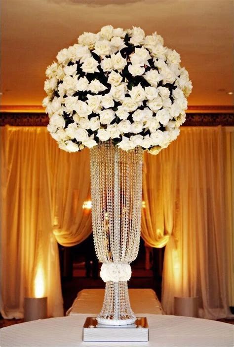 80cm H Wedding Crystal Table Centerpiece Gold Flower Stand Wedding