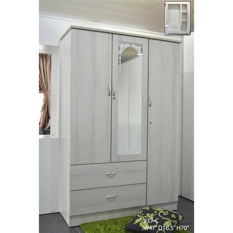 The shaker sliding wardrobe doors are a 75mm steel sliding wardrobe system. 4 Feet Wardrobe W937 | Shopee Malaysia
