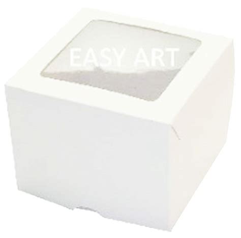caixas para cupcakes com visor 11x11x9 easy art embalagens artesanais