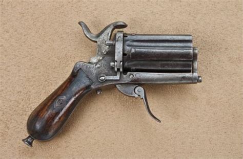 Double Action Pinfire Apache Type Pepperbox Revolver
