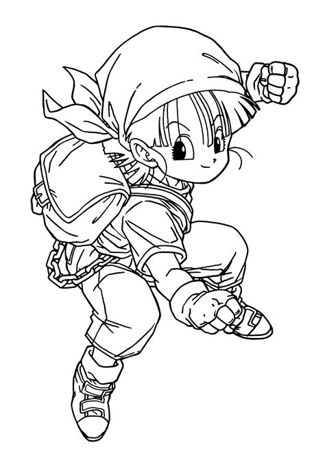 Coloriage Pan Dragon Ball Z à imprimer et colorier