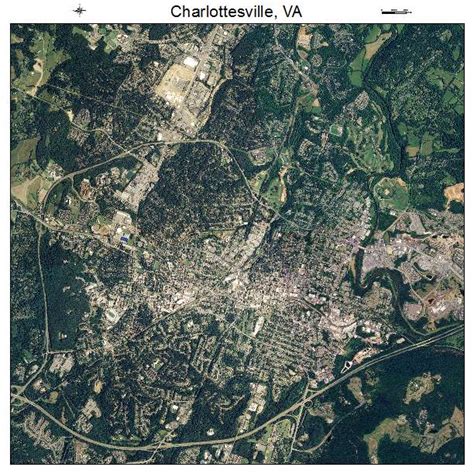 Aerial Photography Map Of Charlottesville Va Virginia