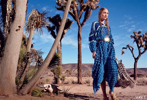 Desert Flower Sasha Pivovarova In Springs Western Tinged Looks Vogue