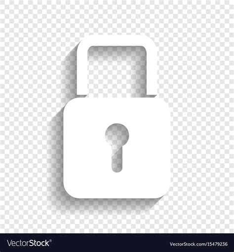 Lock Sign White Icon Royalty Free Vector Image