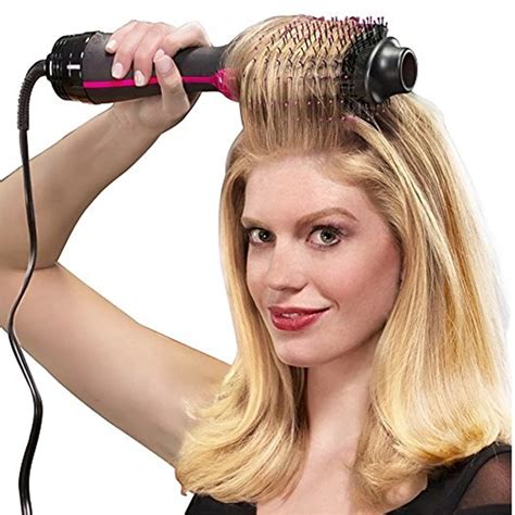 1000w Professional Hair Dryer Brush 2 In 1 Hair Straightener Curler
