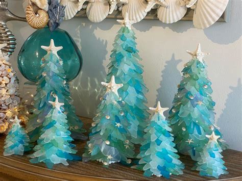 These Beautiful Sea Glass Christmas Trees Will Give Your Christmas A