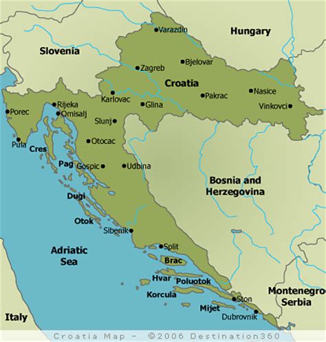 Map of the best islands in croatia. Croatia Hiking - Backpacking in Croatia