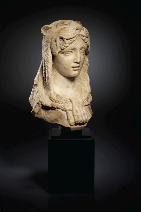 A Roman Marble Portrait Bust Of The Empress Crispina As Omphale