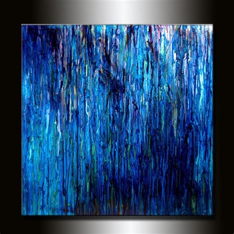 Abstract Painting Original Blue Abstract Painting Blue Etsy