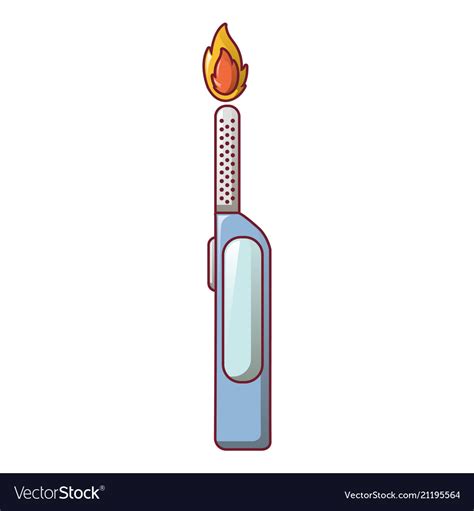 Gas Lighter Icon Cartoon Style Royalty Free Vector Image