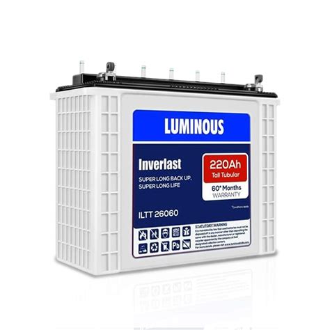 Luminous Inverlast Iltt 26060 220ah Tall Tubular Plate Inverter Battery
