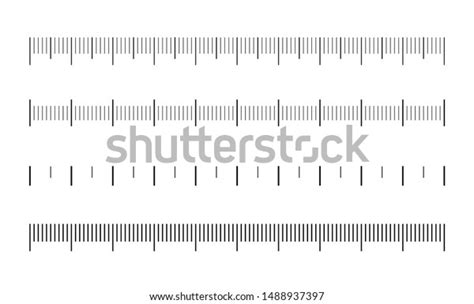 Scale Ruler Metric Set Size Indicators Stock Vector Royalty Free