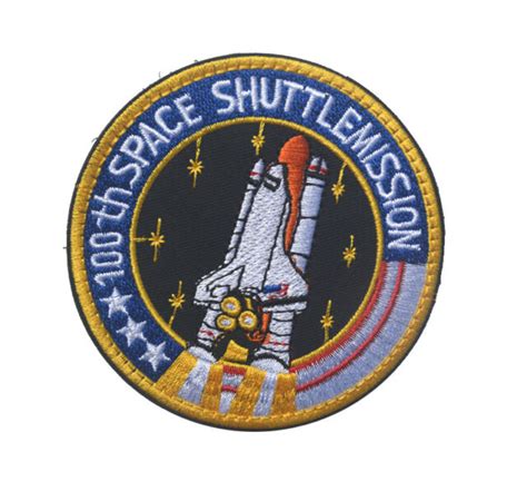 Space Nasa 100th Space Shuttle Mission Morale Hook Loop Patch