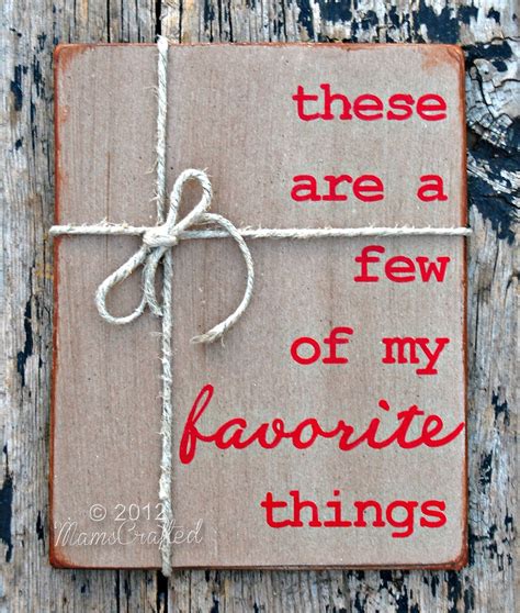 These Are A Few Of My Favorite Things Christmas Holiday Wood Wall Art
