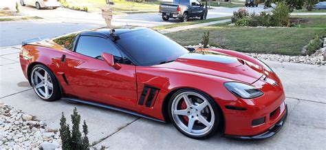 Chevrolet Corvette C6 Red With Adv1 Adv5 Aftermarket Wheels Wheel Front