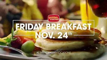 Golden corral is offering a thanksgiving day buffet, but you must call your location to find out its business hours during the holiday. Golden Corral Thanksgiving Day Buffet TV Commercial ...