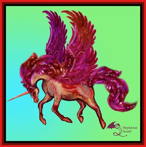 Rhodochrosite Pegacorn Unicorn Pegasus Horse Pony By Stephaniesmall