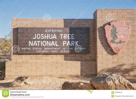 Joshua Tree National Park California Entrance Editorial Stock Image