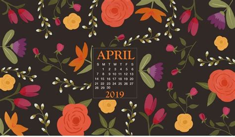 April 2019 Desktop Calendar Wallpaper Latest Calendar Calendar