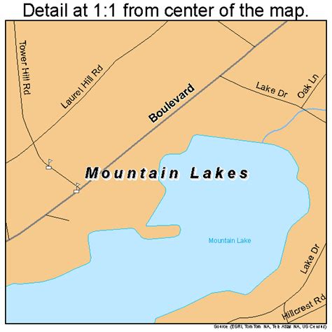 Mountain Lakes New Jersey Street Map 3448480
