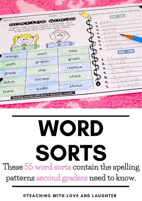 Word Sorts Help Children Organize And Classify Words So That