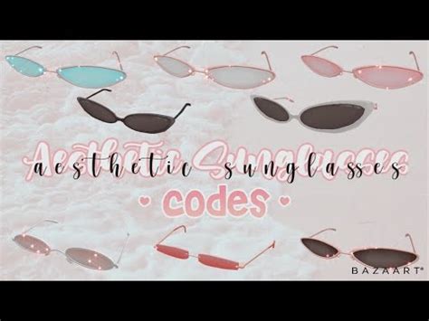 If you did, give this video a like and subscribe. Aesthetic Codes for Sunglasses! | Roblox Bloxburg - YouTube