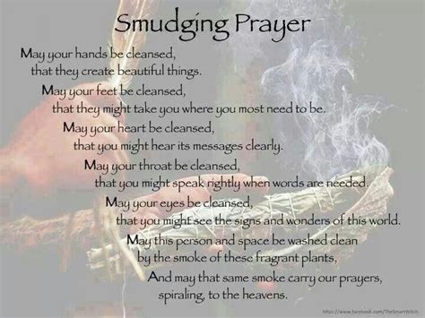 Smudging Prayer Smudging Prayer Smudging Cleansing Prayer