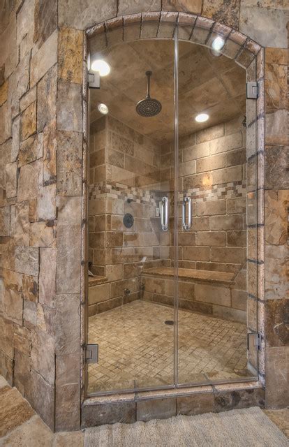 The material for the cupboards and the this one is another rustic bathroom design with a hunter feel. ranch at goldenview - Rustic - Bathroom - Other - by Allen ...