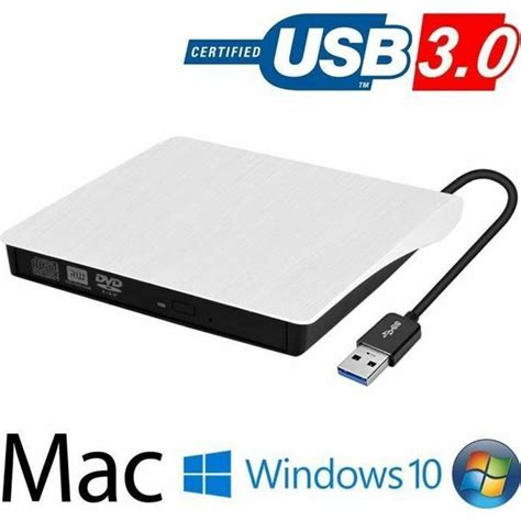 Lecteur Graveur Dvd Cd Externe Usb Ultra Slim Enregistreur Portable Writer R Cdiscount Tv