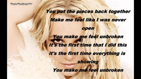Britney Spears Unbroken Lyrics On Screen New 2014 Youtube