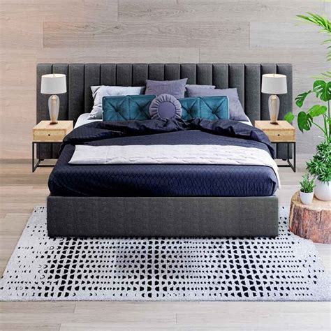 Fabia Fabric Gas Lift Storage King Bed Base Charcoal Buy Double