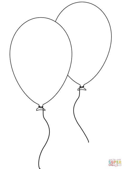 Two Balloons Coloring Page Free Printable Coloring Pages