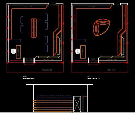 Showroom Design Cad Drawings Are Given In This Cad File Download This
