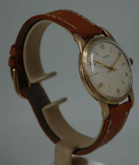 1958 Avia 9k Gold Watch Birth Year Watches
