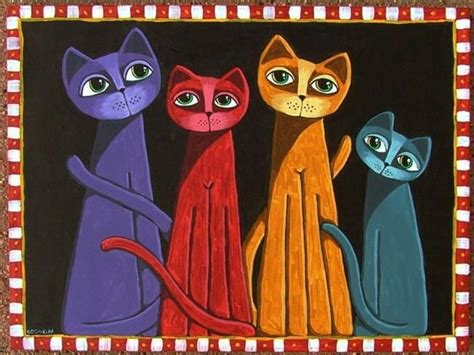 Together By Cindy Bontempo Goshrin From My Cats Art Portfolio