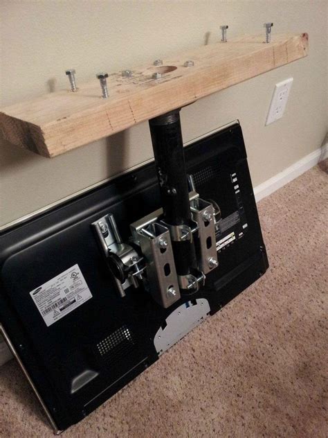 Mount your flat panel tv safely from a ceiling with one of our cool easy to install tv ceiling brackets on sale with free shipping. How to Build a Simple Flat Screen TV Ceiling Mount from ...