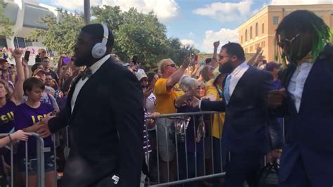 Lsus First Tiger Walk Of Pregame Before Georgia Southern Matchup Youtube