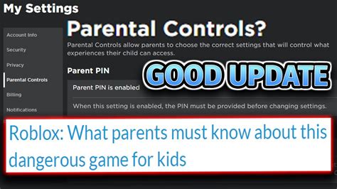 Roblox Added Parent Controls Settings Youtube